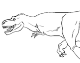 Coloring page Tyrannosaurus Rex painted byANDRES