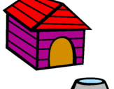 Coloring page Dog house painted bynicole
