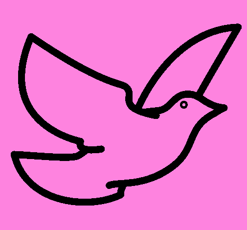 Coloring page Dove of peace painted bytiziana