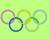 Coloring page Olympic rings painted bytiziana
