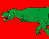 Coloring page Tyrannosaurus Rex painted bymatteo