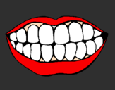 Coloring page Mouth and teeth painted byLAURAVALENTINA
