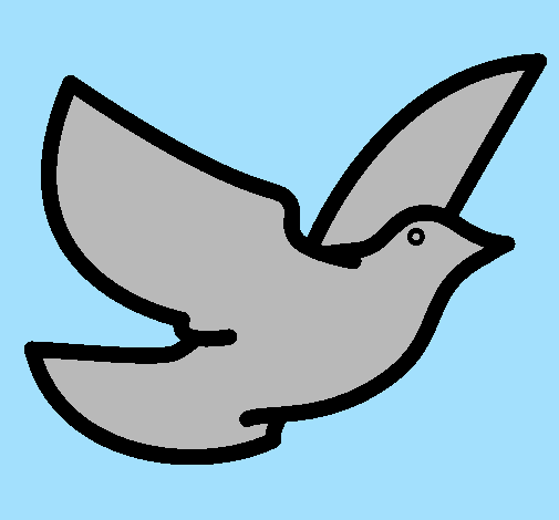 Coloring page Dove of peace painted byisabella vallet.