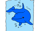 Coloring page Dolphin painted byvictoria v