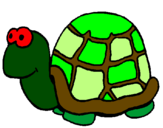 Coloring page Turtle painted bylena