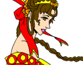 Coloring page Chinese princess painted byaManDiiS