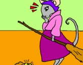 Coloring page The vain little mouse 2 painted bymji