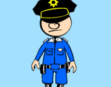 Coloring page Cop painted byomar