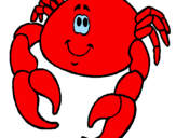 Coloring page Happy crab painted byvictor