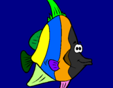 Coloring page Tropical fish painted byvictor