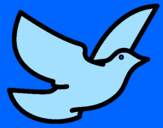 Coloring page Dove of peace painted bylena