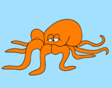 Coloring page Octopus painted byanonymous