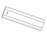 Coloring page Ruler painted bypencil