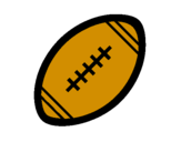 Coloring page American football ball II painted bygibran