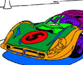 Coloring page Car number 5 painted bygibran