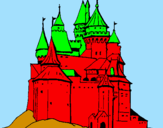 Coloring page Medieval castle painted byramon
