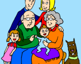 Coloring page Family  painted byJuwel