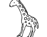 Coloring page Giraffe painted bycara