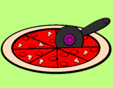 Coloring page Pizza painted byalina