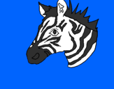 Coloring page Zebra II painted byL.G