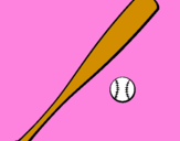 Coloring page Baseball bat and baseball ball painted byiiiiiiiiiiiiiiiiiiiiiiiii