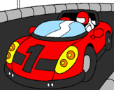Coloring page Race car painted bykatie