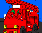Coloring page Fire engine painted by kmjngubyfgcbvxdzsaxxcvfm