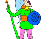 Coloring page Trojan warrior painted bymario