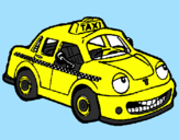 Coloring page Taxi Herbie painted byL.G