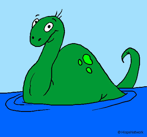 Coloring page Loch Ness monster's girlfriend painted byTrevor-Francis
