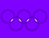 Coloring page Olympic rings painted bymomo