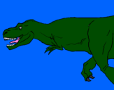 Coloring page Tyrannosaurus Rex painted byL.G