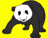 Coloring page Panda painted byL.G