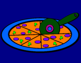 Coloring page Pizza painted bycamila 
