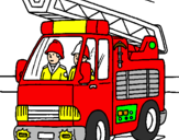 Coloring page Fire engine painted bygabriel
