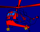 Coloring page Helicopter to the rescue painted bySampson by Nate