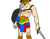 Coloring page Gladiator painted byAlex