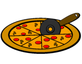 Coloring page Pizza painted byaudrey