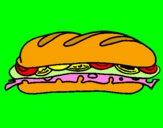 Coloring page Vegetable sandwich painted byshannon