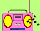 Coloring page Radio cassette 2 painted bynatalia