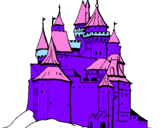Coloring page Medieval castle painted bygabi