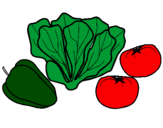Coloring page Vegetables painted bylamb