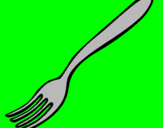 Coloring page Fork painted bylia
