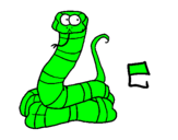 Coloring page Snake painted byditzy
