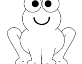 Coloring page Smiling frog painted bygabi