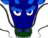 Coloring page Dragon's head painted bytommy