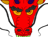 Coloring page Dragon's head painted bykedma