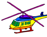 Coloring page Helicopter  painted byrainbow copter 2