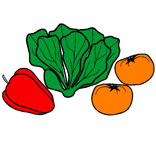 Coloring page Vegetables painted bynay