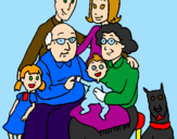 Coloring page Family  painted byBelen